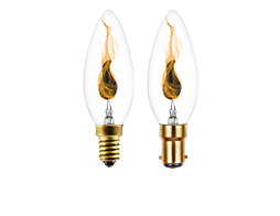 2/3W SBC B15 250V FLICKER FLAME CANDLE GLOBE