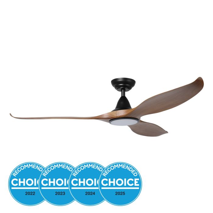 NOOSA 60 DC FAN 18W LED TRI-COL BLK/NEW TEAK