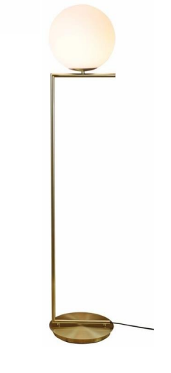 Replica Flos IC Floor Lamp - Brass body frame with white shade