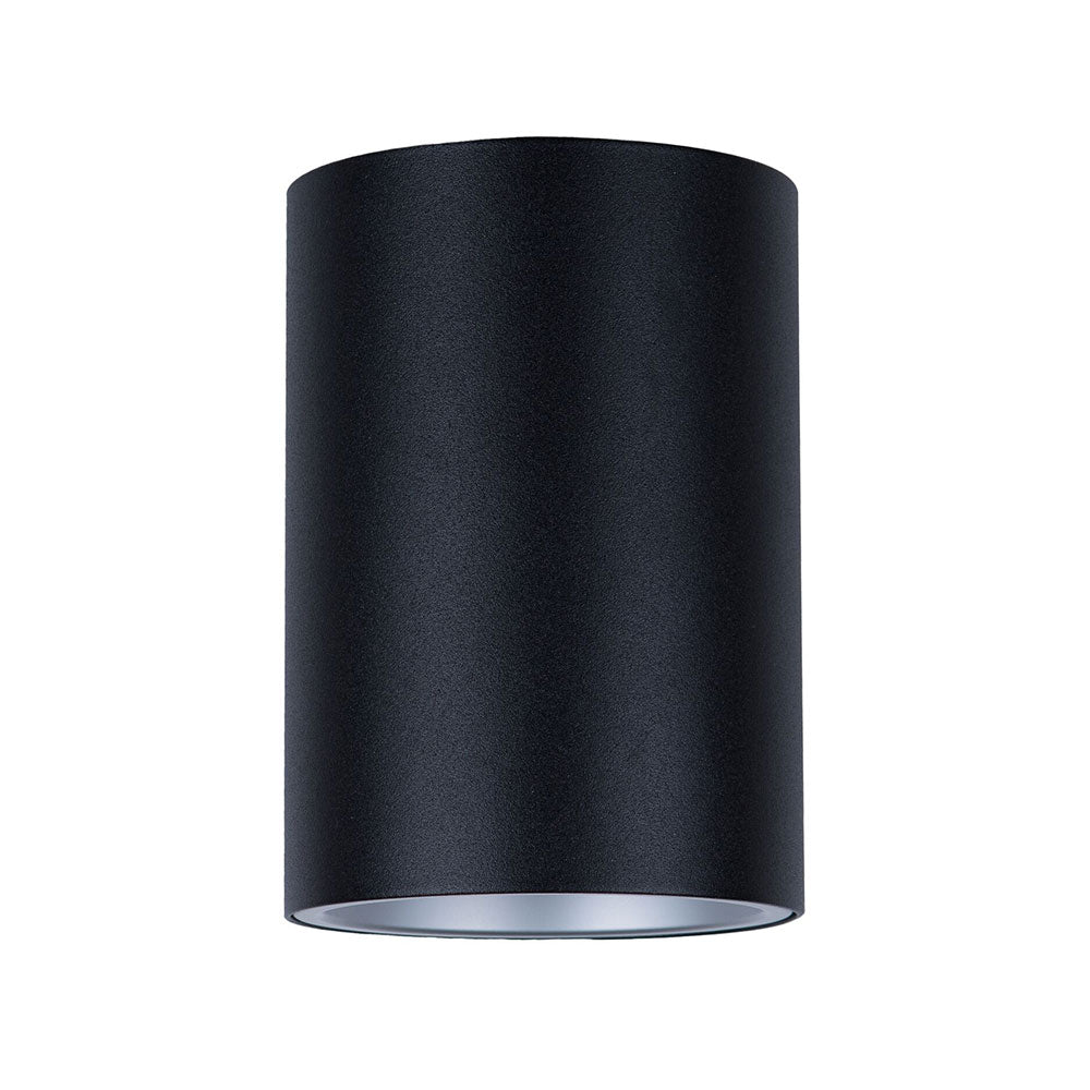 SURFACE: GU10 Round Surface Mounted Ceiling Downlights BLACK - Ceiling mount - Lux Lighting