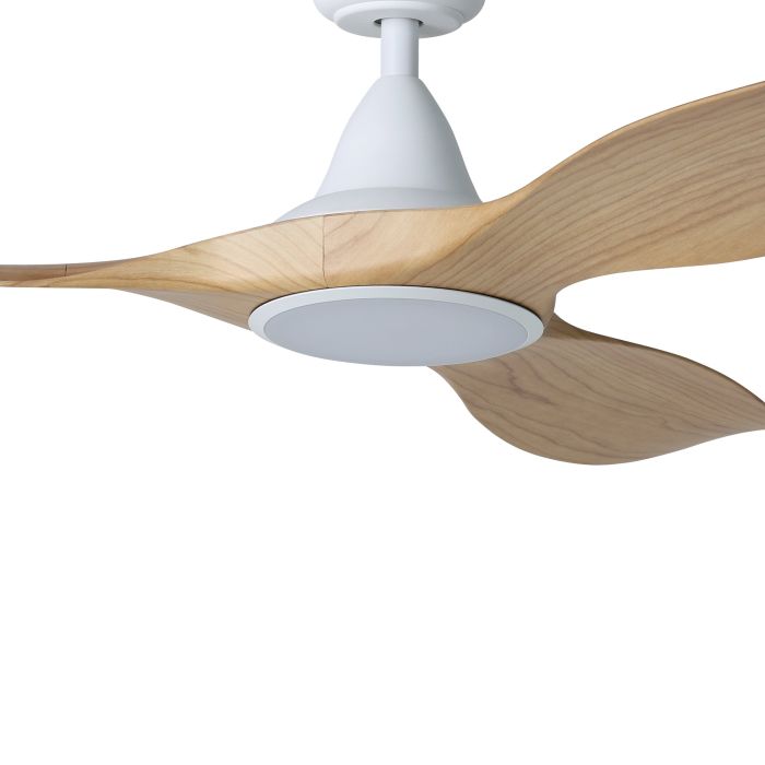 NOOSA 52 DC FAN 18W LED TRI-COL WHT/BLACKBUTT
