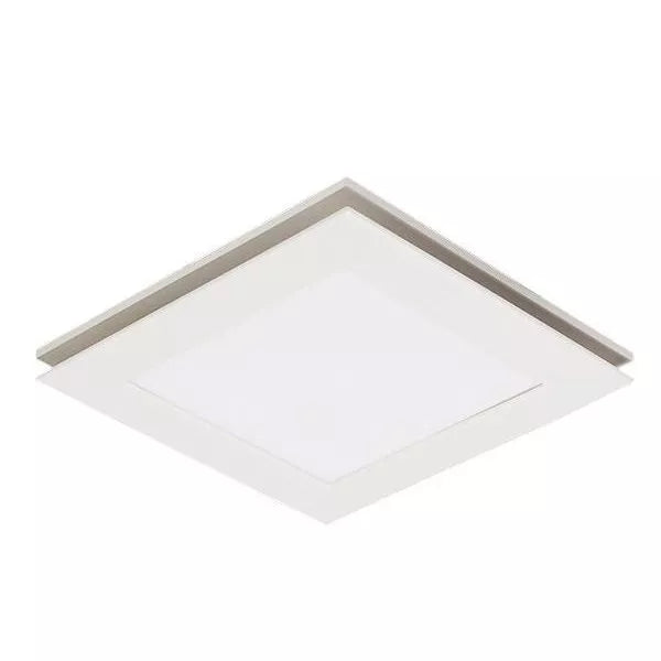 Flow Square LED 300mm Exhaust Fan & 12w Tricolour LED Light White - Exhaust Fans - Lux Lighting