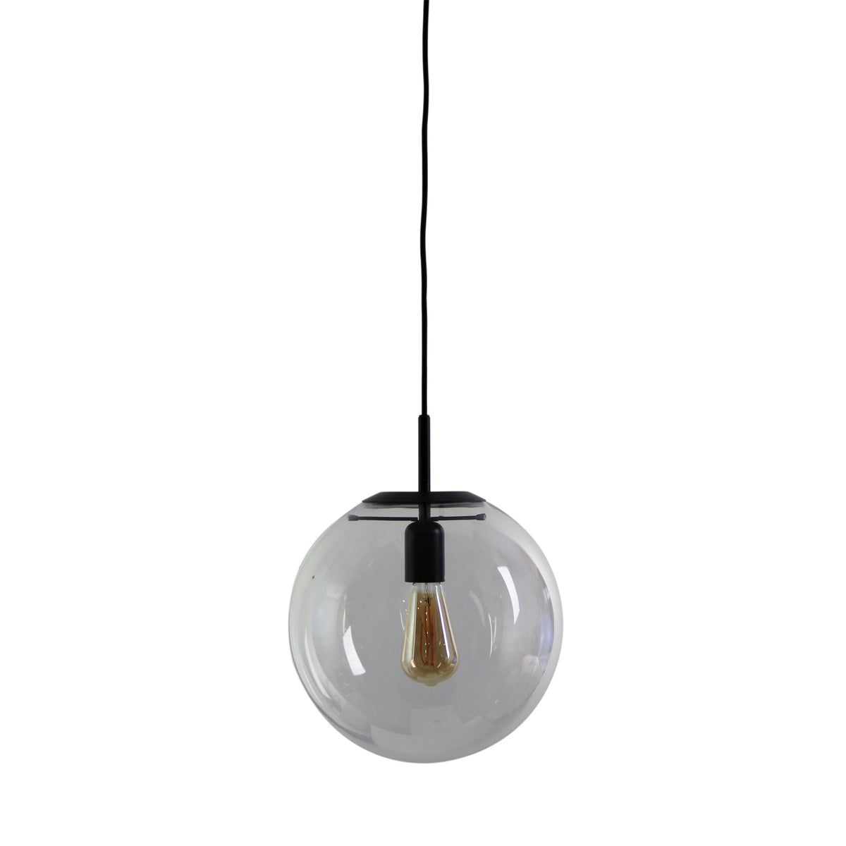 Newton.30 Single Pendant Clear / Matt BLACK - pendant - Lux Lighting