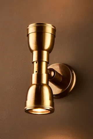 BAYPORT OUTDOOR WALL LIGHT ANTIQUE BRASS - outdoor wall light - Lux Lighting