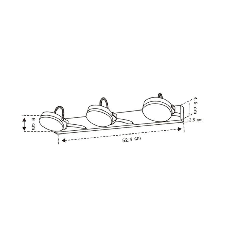 SEATTLE City Series LED Interior Adjustable Long Bar Chrome Wall Light