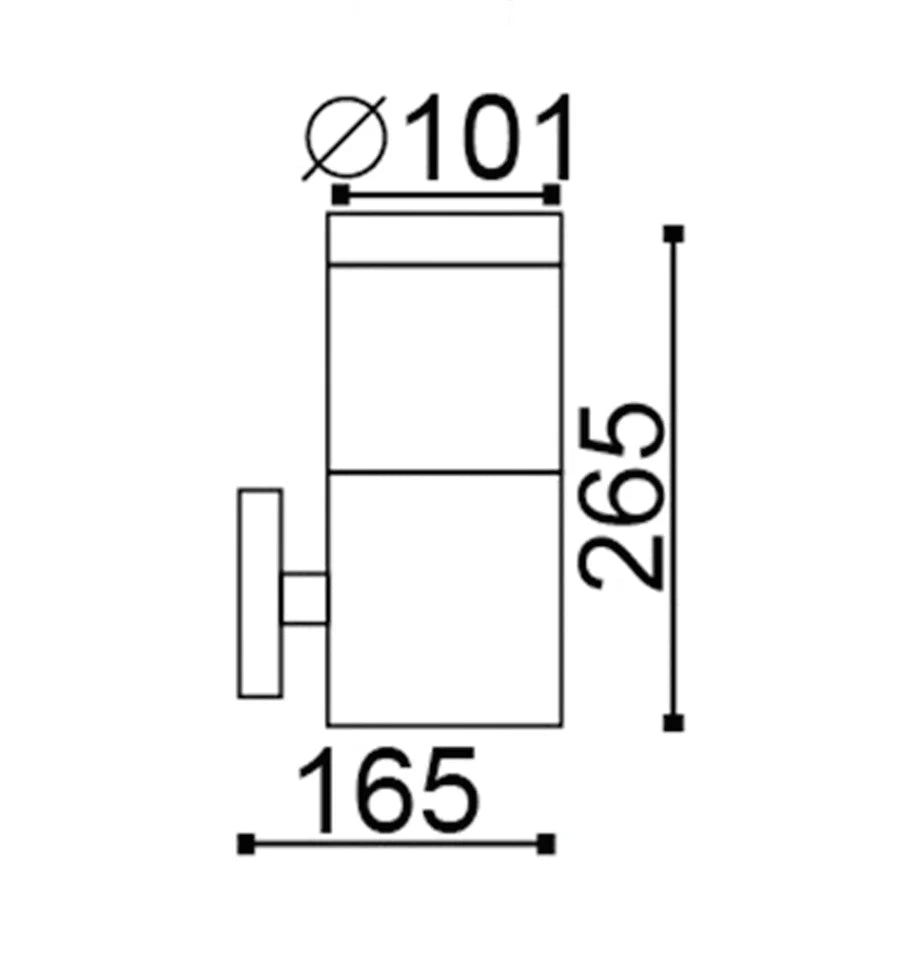 ELANORA Exterior E27 Stainless Steel Surface Mounted Wall Lights IP44