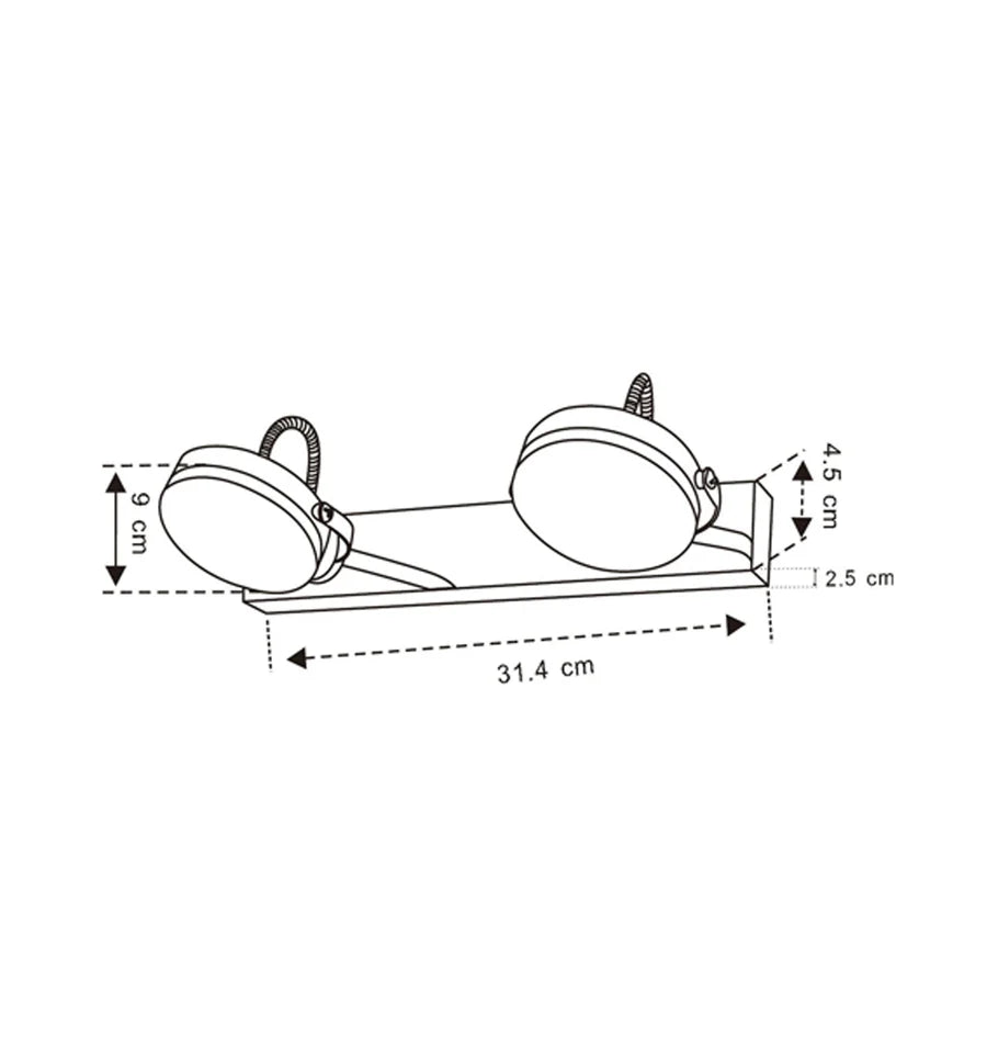 SEATTLE City Series LED Interior Adjustable Medium Bar Chrome Wall Light