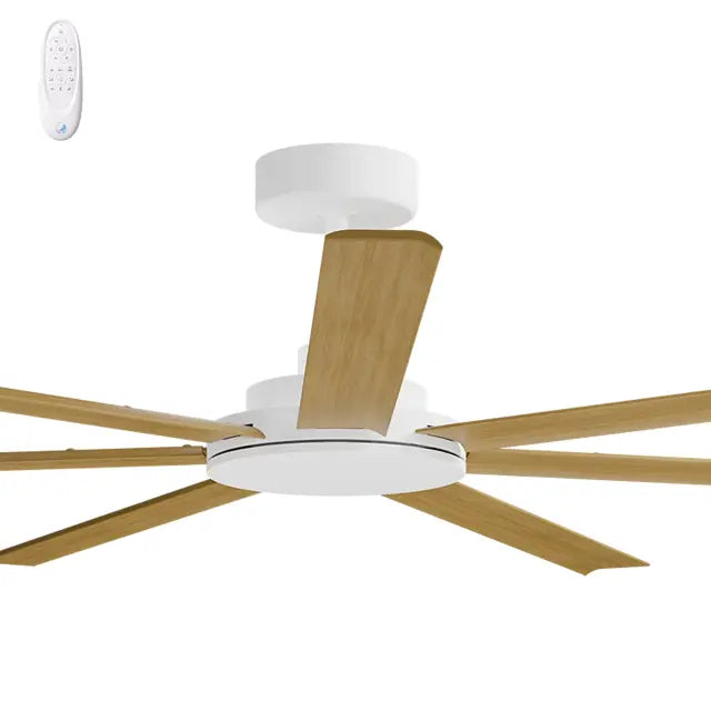 Alula 80" Kit - White (ALP-780M-WH) Plus Teak Blades (ALP-780B-TE) - two boxes (Optional Light Kit)