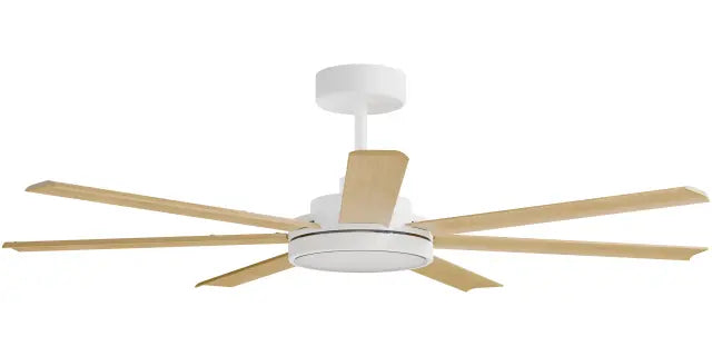 Alula 60" Kit - White (ALP-760M-WH) Plus Bamboo Blades (ALP-760B-BA) - two boxes (Optional Light Kit) (Optional Light Kit)