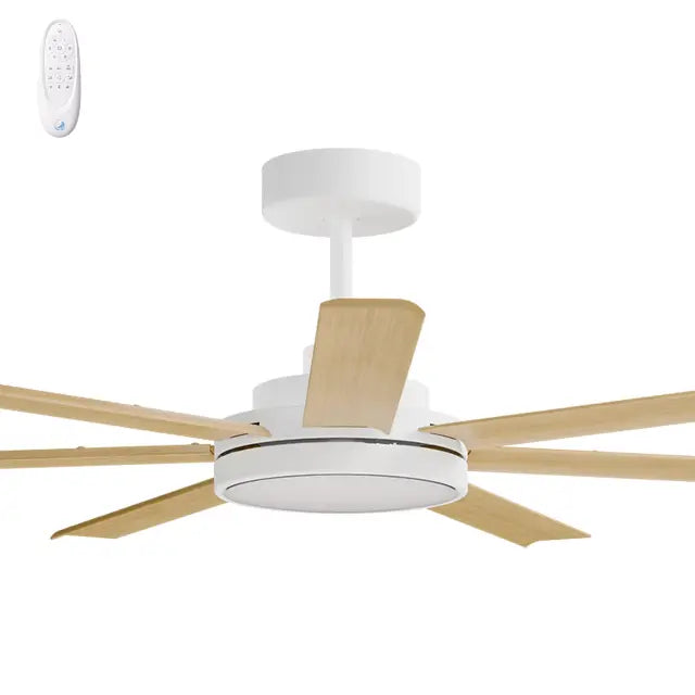 Alula 60" Kit - White (ALP-760M-WH) Plus Bamboo Blades (ALP-760B-BA) - two boxes (Optional Light Kit) (Optional Light Kit)