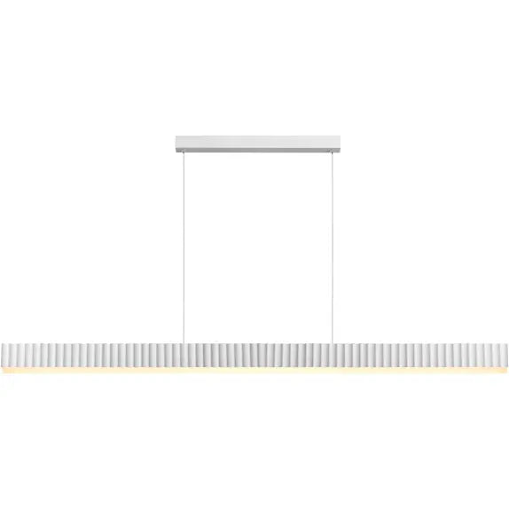Calibo Prinia Modern Fluted 1532mm Linear Pendant Light - White