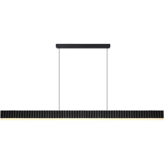 Calibo Prinia Modern Fluted 2032mm Linear Pendant Light - Black