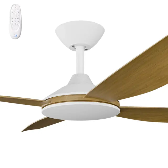 Vanga 52" Kit - White No Light (VAP-445M-WH) Plus Teak Blades (VAP-452B-TE) - Two Boxes