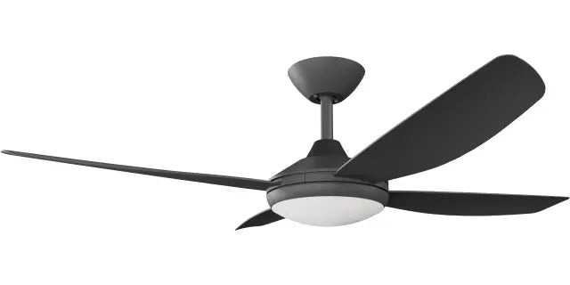 Vanga 52" Kit - Black with Light (VAP-445M-BK-L) Plus Black Blades (VAP-452B-BK) - Two Boxes