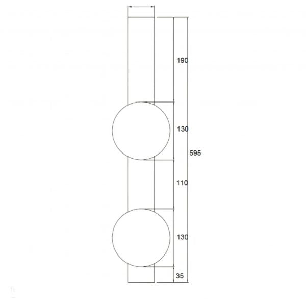 Oris Satin Brass double Wall Light G9 - wall light - Lux Lighting