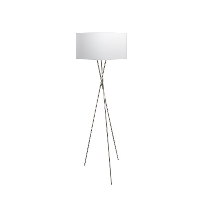 Fondachelli F/l 1x28w E27 Sn/wht - Floor Lamp - Lux Lighting