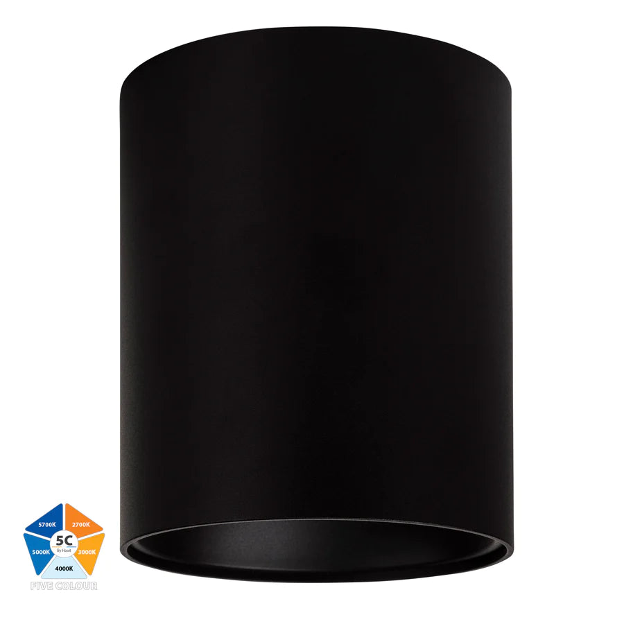 Nella BLACK 24w Surface Mounted LED Downlight - Ceiling mount - Lux Lighting