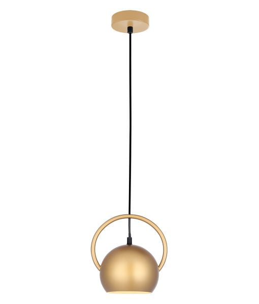 BELLA Pendant Es Matt Gold Dome - pendant - Lux Lighting