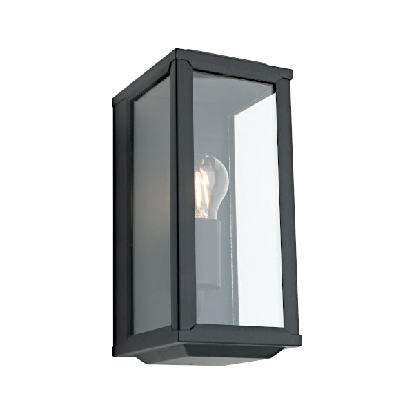 Anglesea 1lt Exterior Light E27 BLACK - outdoor wall light - Lux Lighting