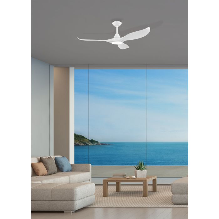 NOOSA 52 DC FAN 18W LED TRI-COL WHT