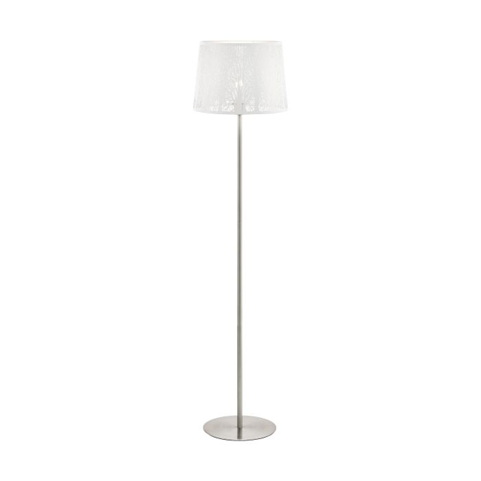 Hambleton F/l 1x60w E27 Sn/wht - Floor Lamp - Lux Lighting