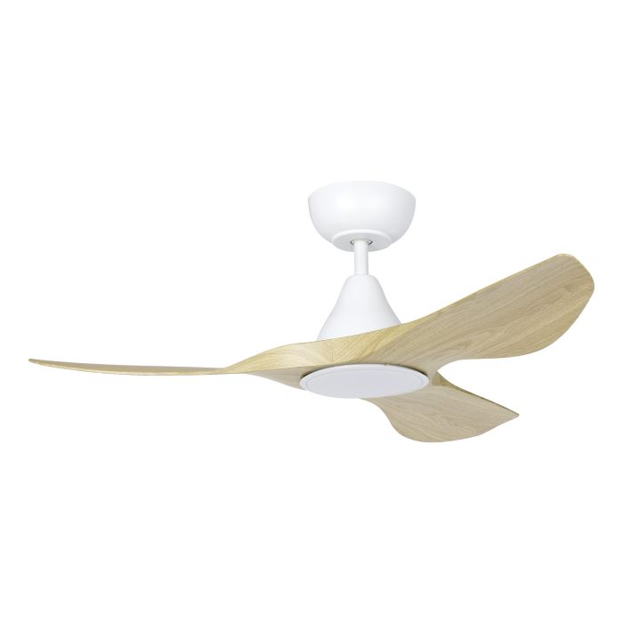 SURF 40 DC FAN LED TRI-COL OAK/WHT