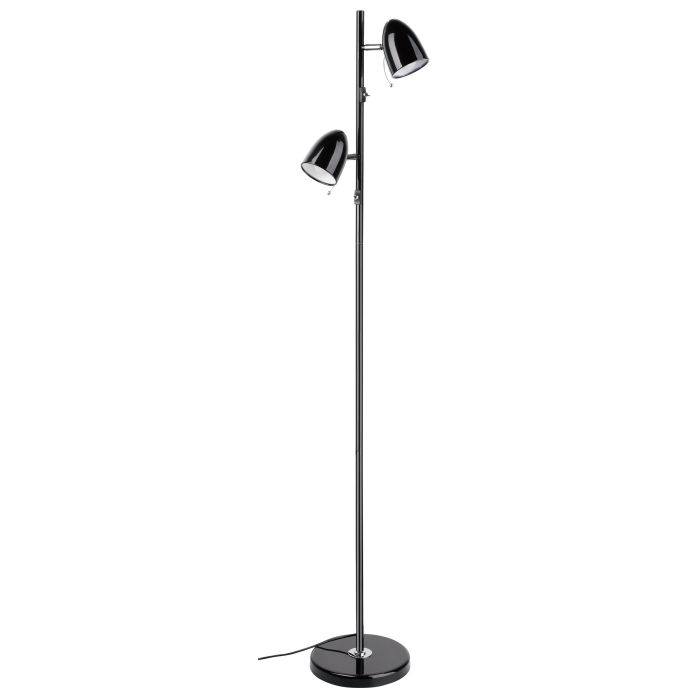 Lara F/l 2x10w E27 Blk - Floor Lamp - Lux Lighting