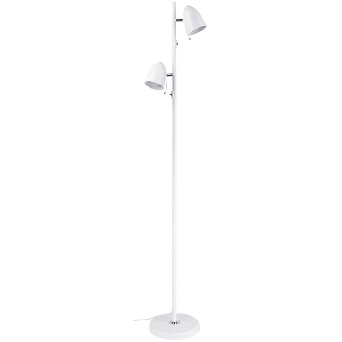 Lara F/l 2x10w E27 Wht - Floor Lamp - Lux Lighting