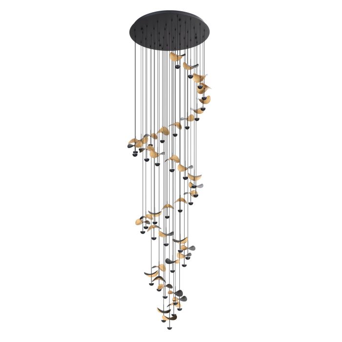DRACERA H/L 40X 1.8W LED 3000K BLK/GLD OBLONG
