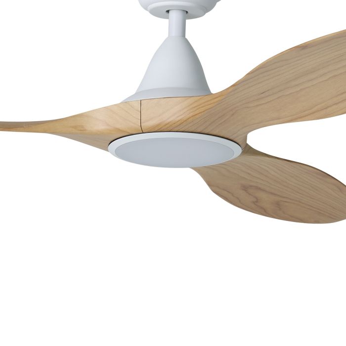NOOSA 60 DC FAN 18W LED TRI-COL WHT/BLACKBUTT