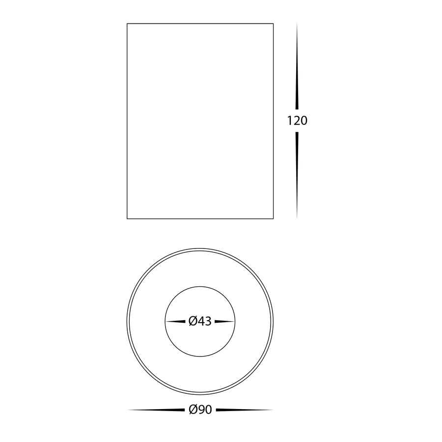 Nella White 12w Surface Mounted LED Downlight - Ceiling mount - Lux Lighting
