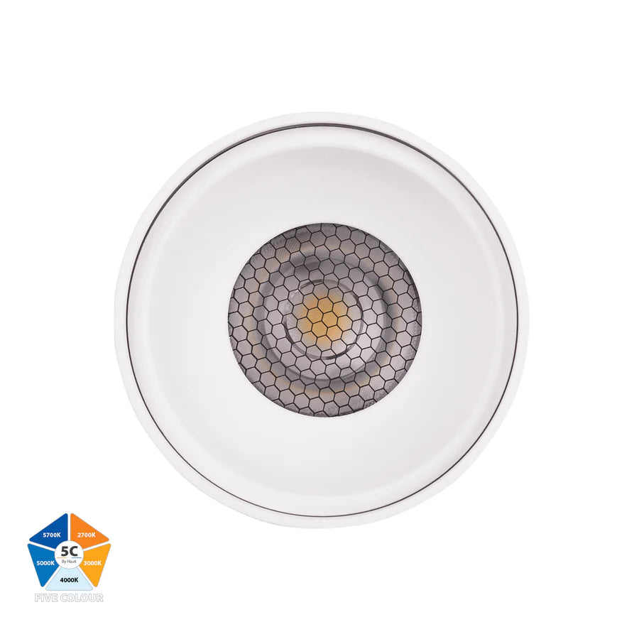 Nella White 12w Surface Mounted LED Downlight - Ceiling mount - Lux Lighting