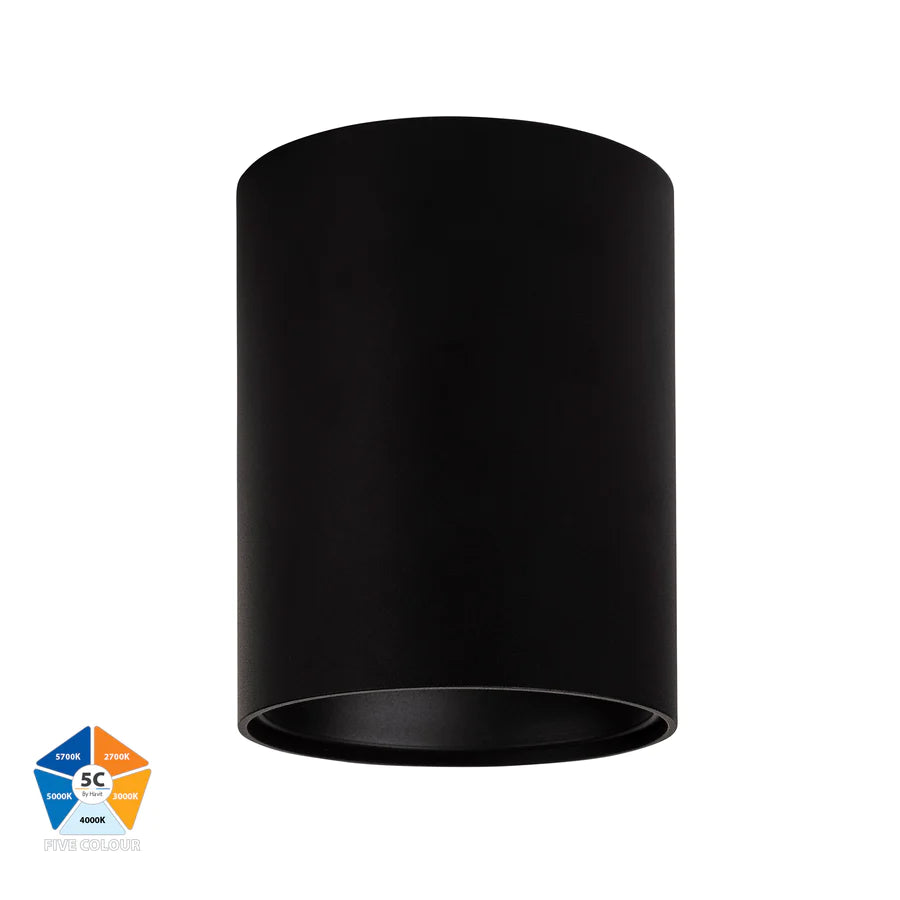 Nella BLACK 18w Surface Mounted LED Downlight - Ceiling mount - Lux Lighting