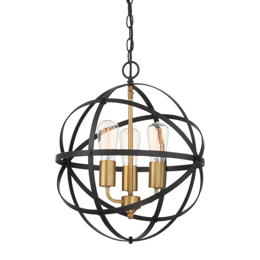 Apollo P8 BRZ/GLD 8 Light E27 90cm Orb Pendant Bronze Gold