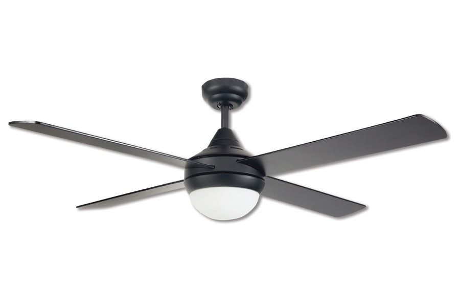 Azure AC 132cm (52") Black Timber 2 x E27 Light Ceiling Fan