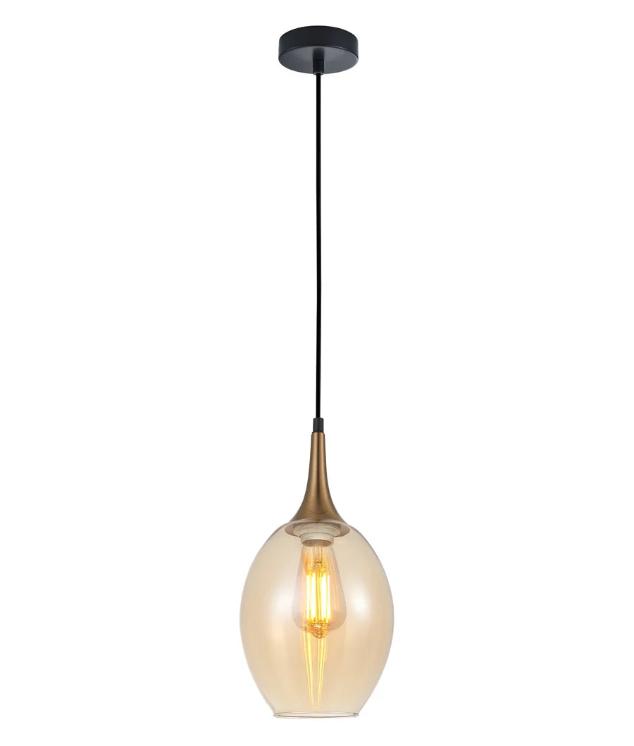 BROTE: Retro Interior Bronze Wine Glass Shape Pendant Lights