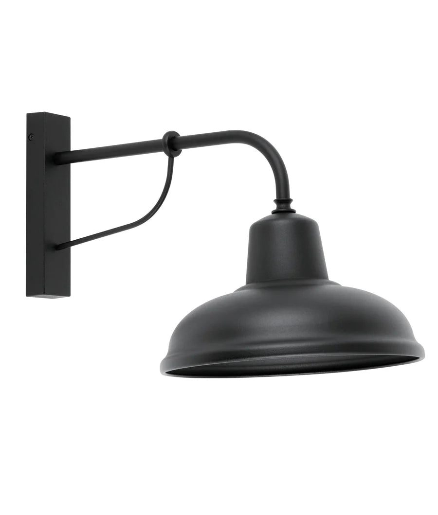 DEKSEL Industrial Matte Black Interior Wall Light