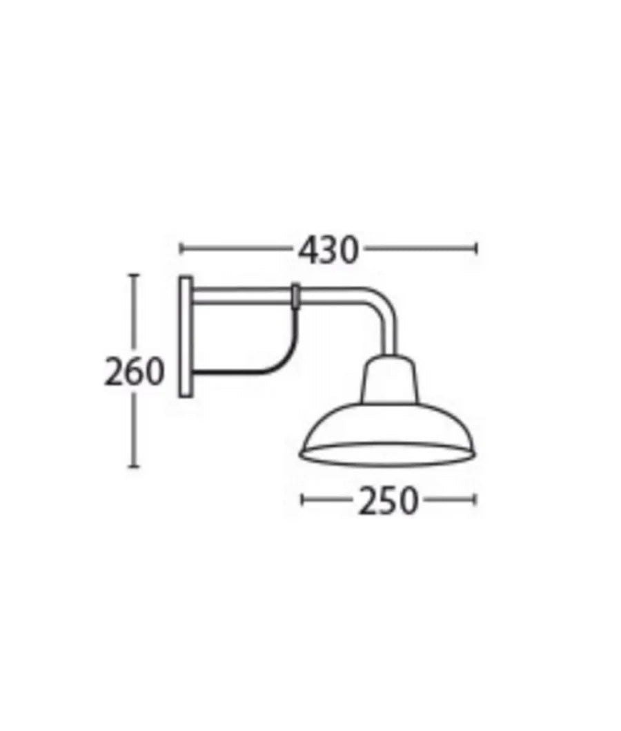DEKSEL Industrial Matte Black Interior Wall Light
