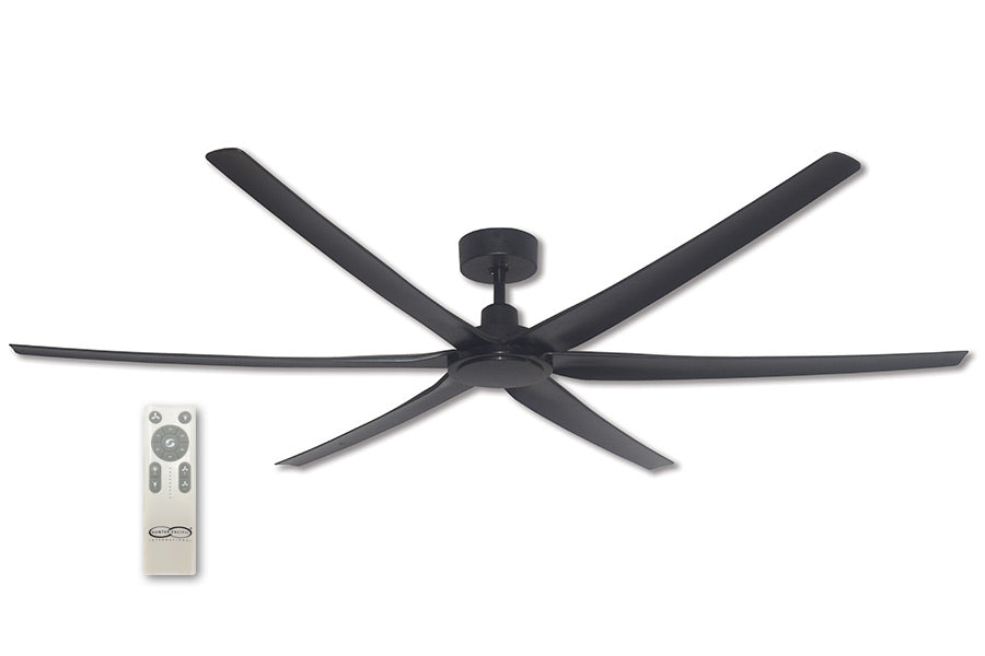 Magnum DC Matt Black 203cm (80”) with Black Blades