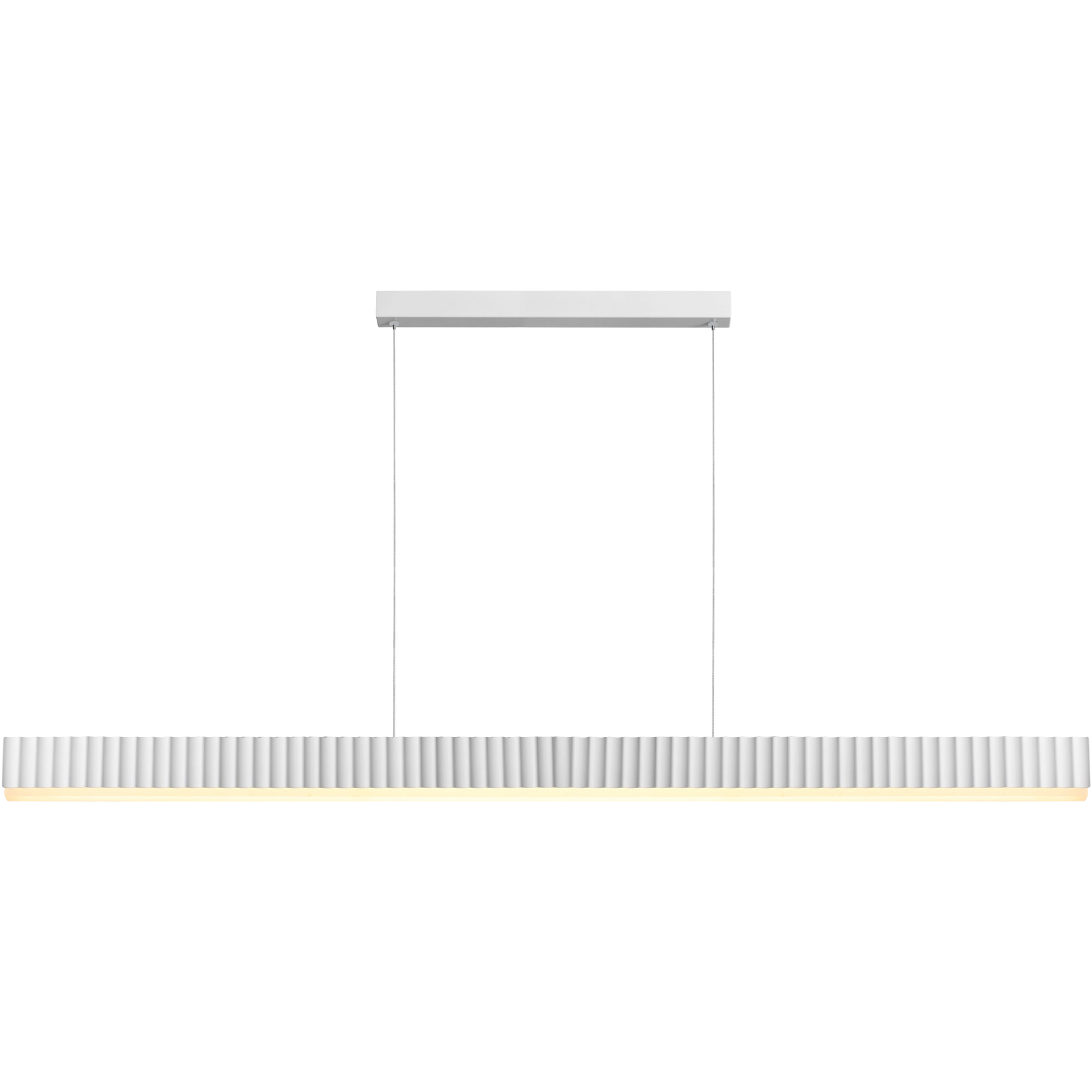 Prinia Waved 2032mm Linear LED Pendant white