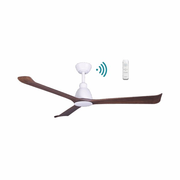 Polo DC 1320mm 3 ABS Blade WIFI & Remote Control Ceiling Fan Only Matt White/Walnut