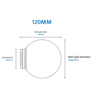 Crest Orb Ø120 Wall Light White/Opal