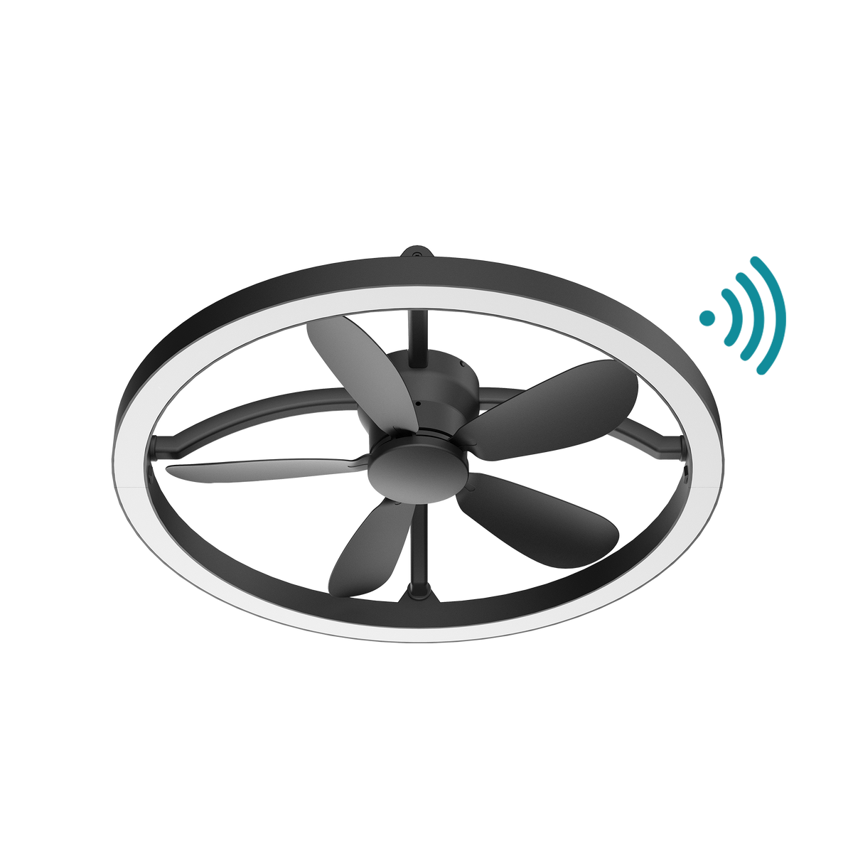 Catalina DC 500mm CTC WIFI & Remote Control Ceiling Fan with Variable Dim 20W CCT LED Light Matt Black
