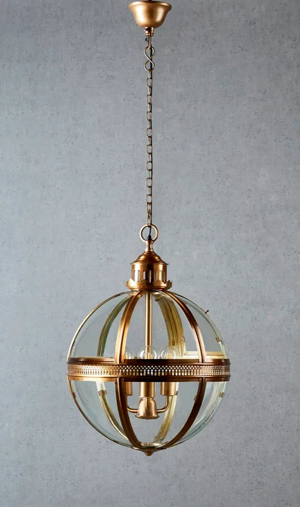 Saxon Ceiling Pendant Medium Antique Brass