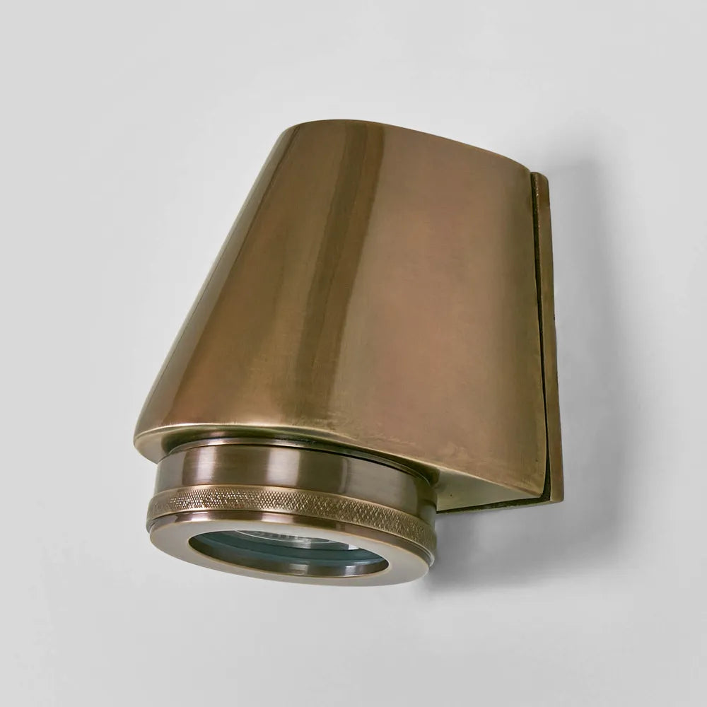 Seaman Outdoor Wall Light Antique Brass