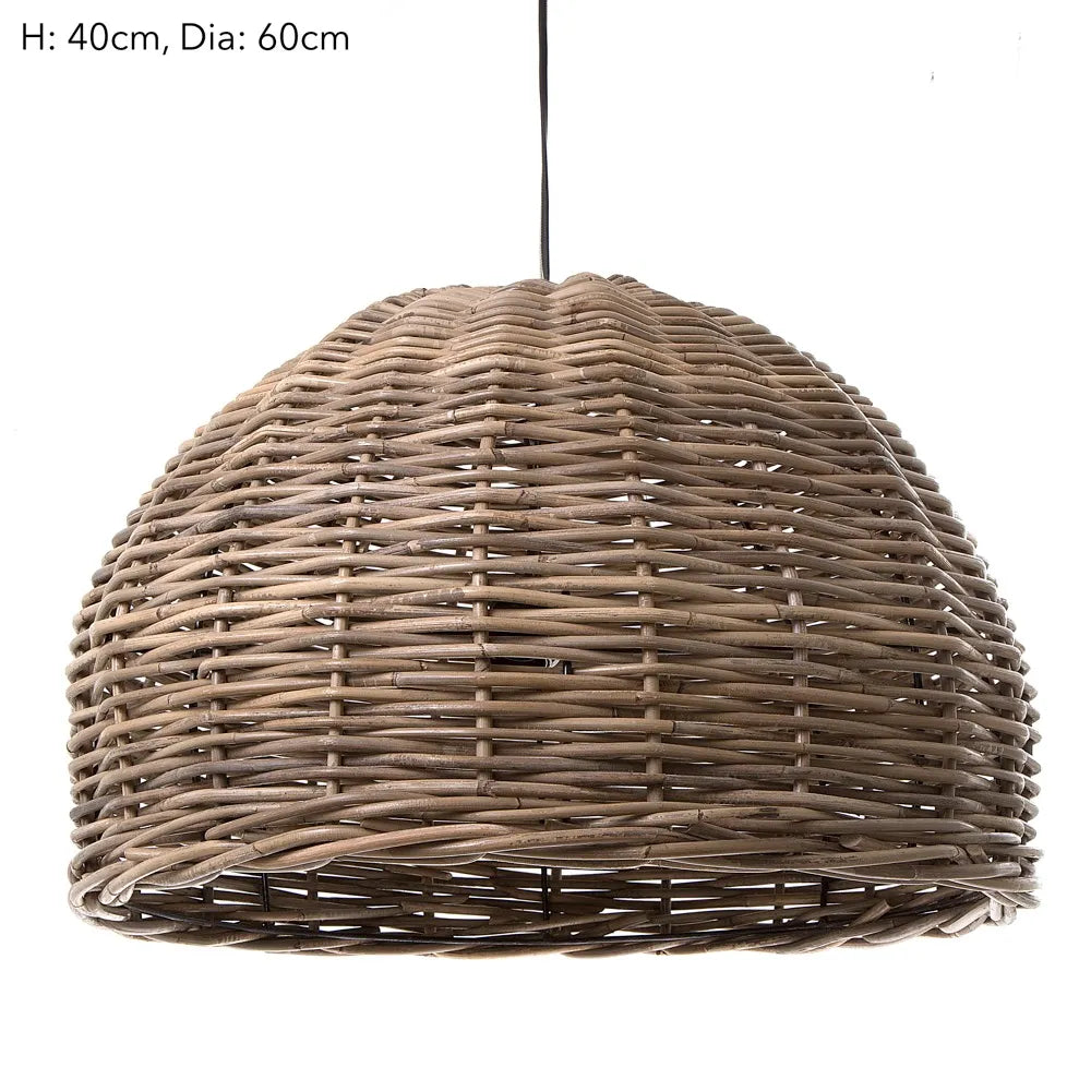 Rattan Ceiling Pendant Large Natural