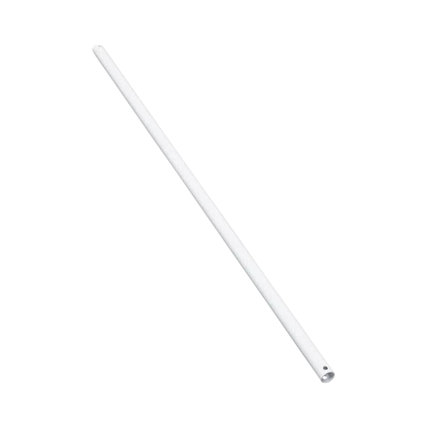Downrod DC Ceiling Fan 900mm Inc Wiring Loom Matt White to suit WIFI Models & Quantum/Zorro