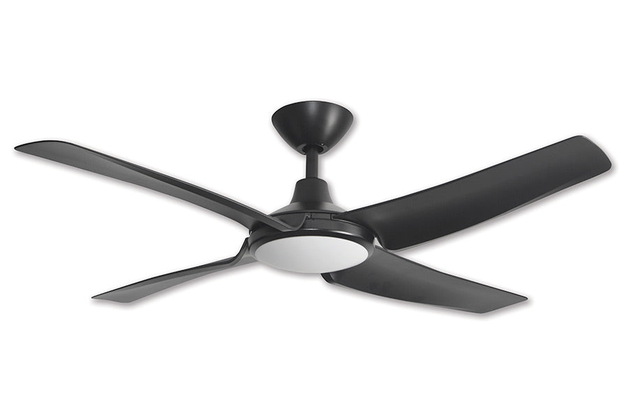 Nextgen DC Matt Black 142cm (56”) with Matt Black Blades with 18w CCT LED Light