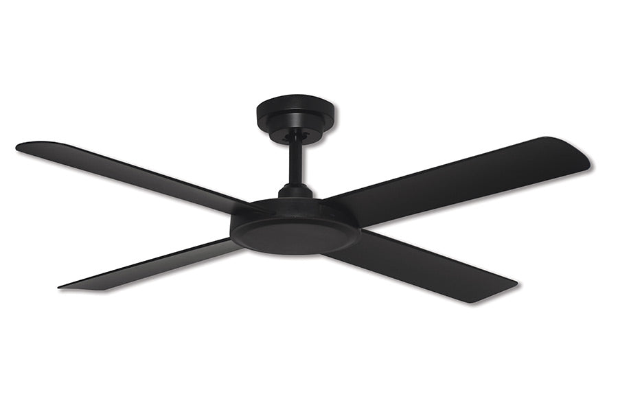Pinnacle V2 Matt Black 132cm (52”) with Black Blades
