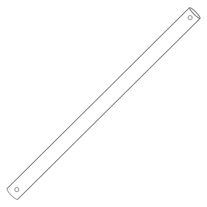180cm Threaded Downrod Looms Brushed Al 26mm
